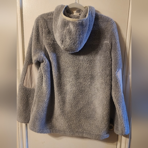 The North Face Women's Gray Sherpa Jacket with Hood Size Large - Picture 3 of 4